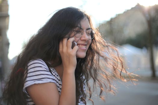 A person making a phone call