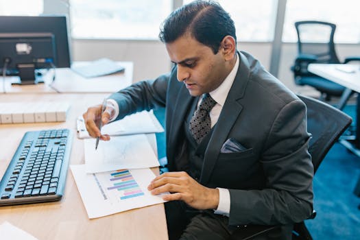 A person analyzing data on a computer