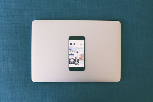 social media ad campaign on a laptop